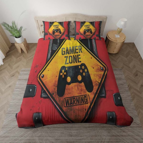 Gamer Zone Gamer bei der Arbeit Kinderbettwäsche - Bettwäsche