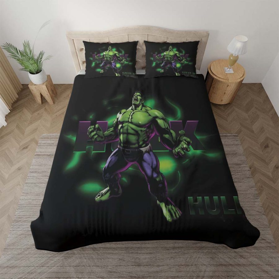 Hulk Kinderbettwäsche 135x200 Cm - 3D Bettbezug Set Für Einzelbett