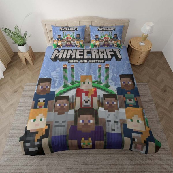 Minecraft Charaktere 1002 Kinderbettwäsche - Bettwäsche