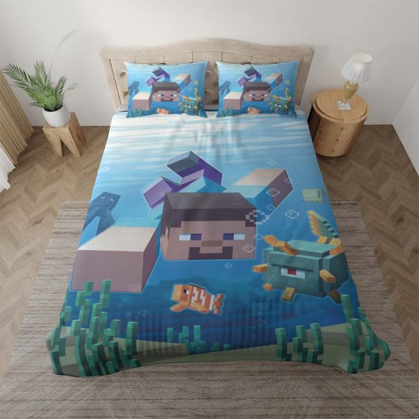 Minecraft Charaktere 1003 Kinderbettwäsche - Bettwäsche