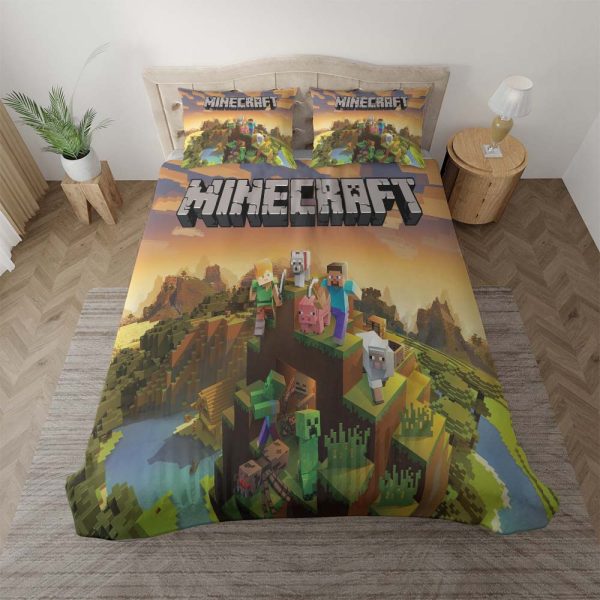 Minecraft Charaktere 1005 Kinderbettwäsche - Bettwäsche
