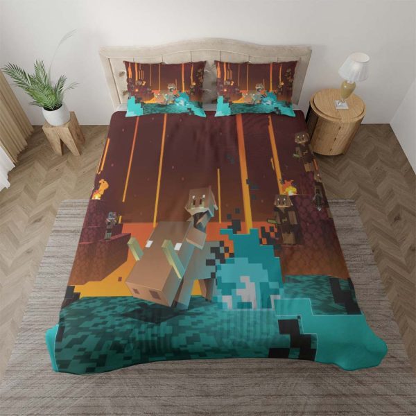 Minecraft Charaktere 1009 Kinderbettwäsche - Bettwäsche