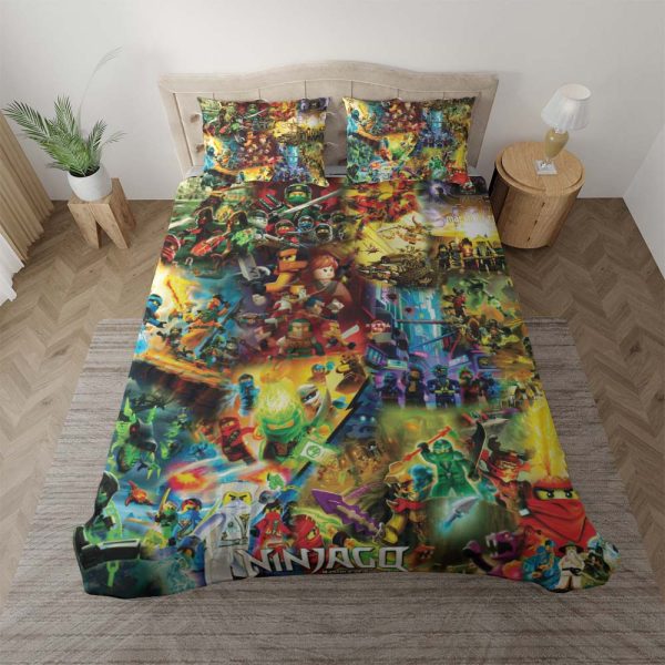 Ninjago Alle Charaktere kämpfen 1016 Kinderbettwäsche - Bettwäsche