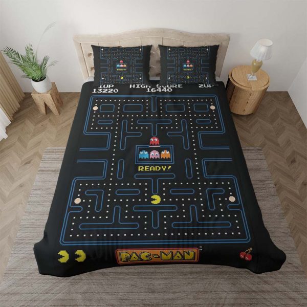 Pacman Spiel 1002 Kinderbettwäsche - Bettwäsche