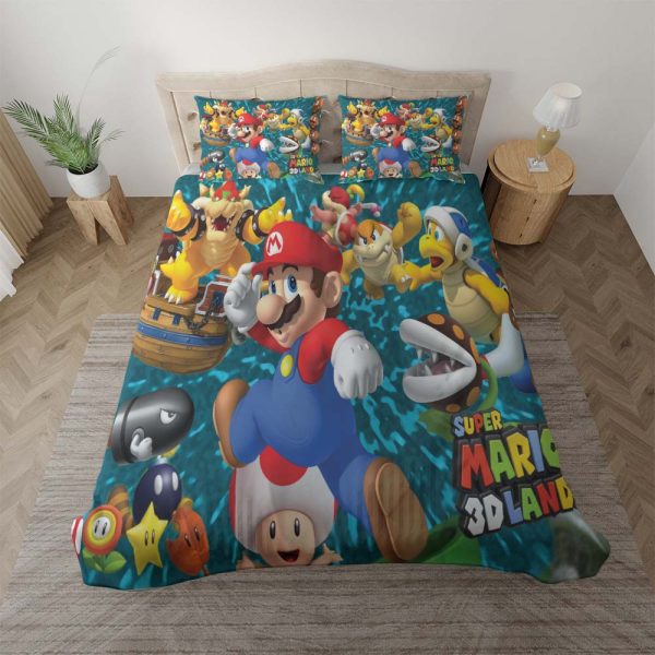 Super Mario 3D Landdekor Ideen für das Spielzimmer Kinderbettwäsche - Bettwäsche
