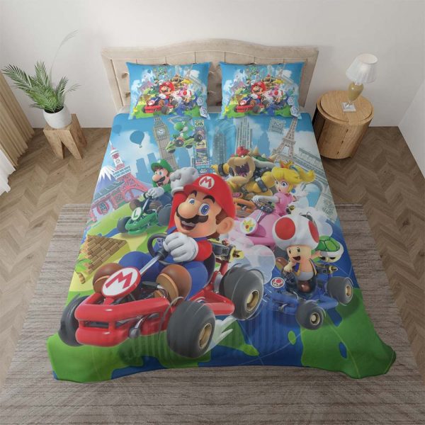 Super Mario Alle Charaktere 1001 Kinderbettwäsche - Bettwäsche