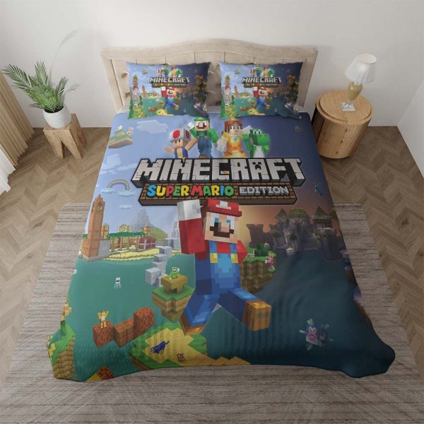 Super Mario Minecraft 1001 Kinderbettwäsche - Bettwäsche