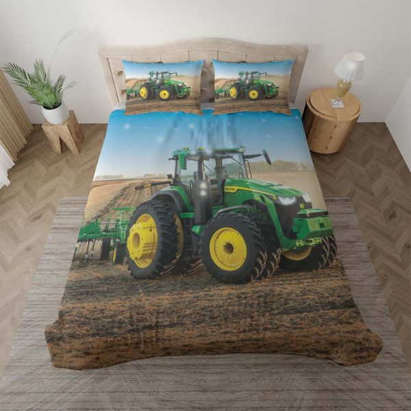 John Deere auf Feld 2 Kinderbettwäsche - Bettwäsche