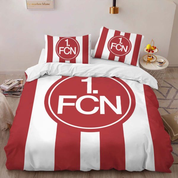 1. FC Nürnberg red white vertical background Kinderbettwäsche - Bettwäsche