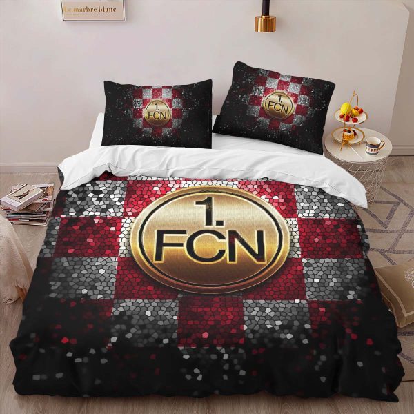 1. FC Nürnberg white and red checkered Kinderbettwäsche - Bettwäsche
