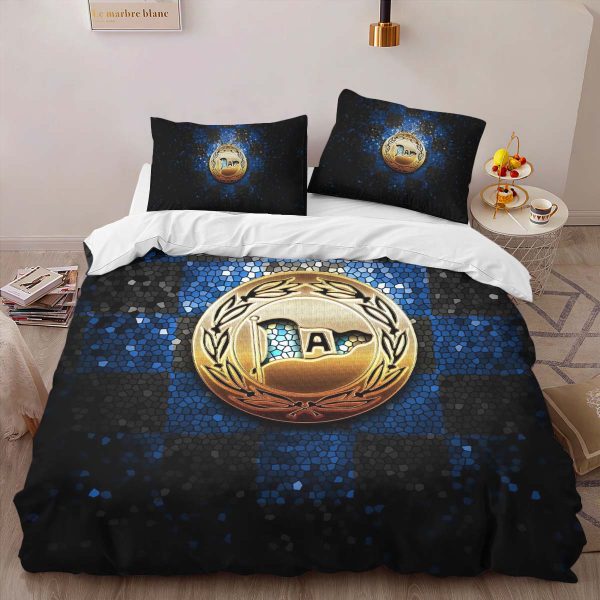 DSC Arminia Bielefeld blue black checkered Kinderbettwäsche - Bettwäsche