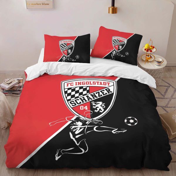 FC Ingolstadt Schanzer 04 white red background Kinderbettwäsche - Bettwäsche