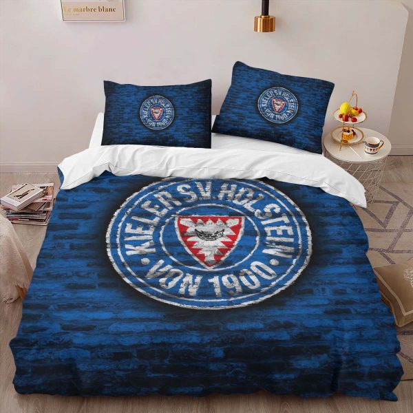 Holstein Kiel FC Kieler SV Holstein 1900 blue brick wall Kinderbettwäsche - Bettwäsche