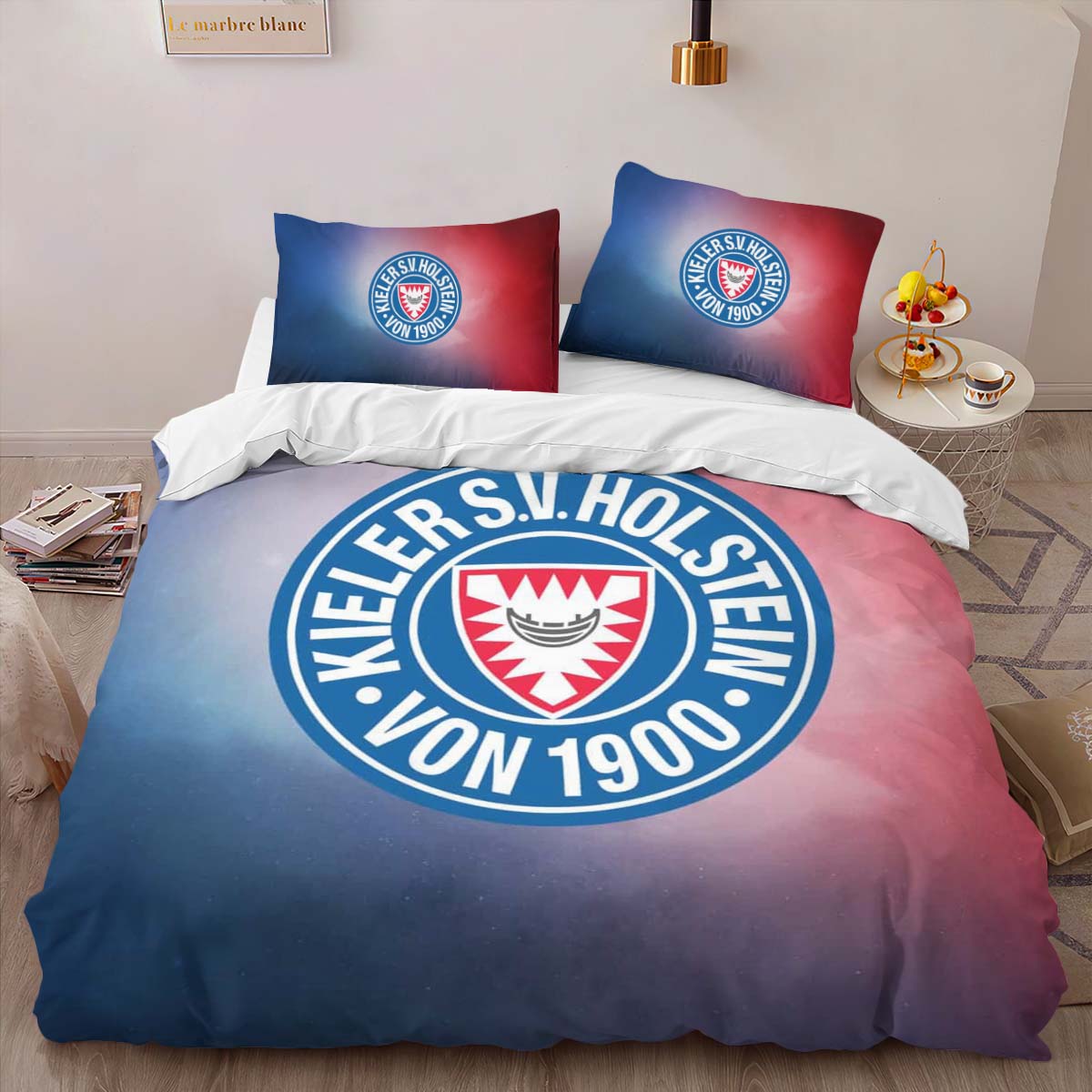 Holstein Kiel FC Kieler SV Holstein 1900 red blue 05 Kinderbettwäsche - Bettwäsche