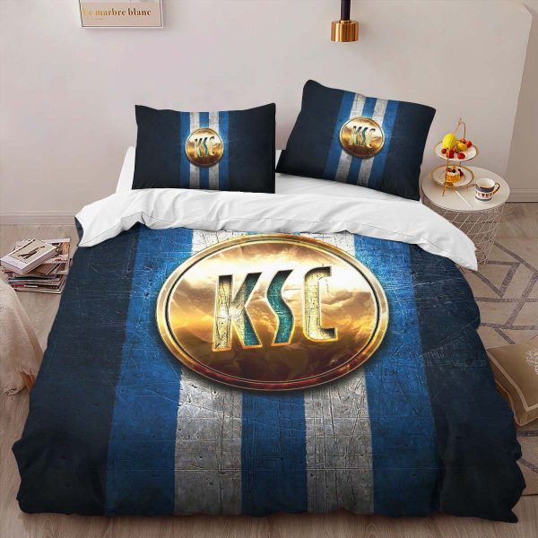Karlsruher FC KSC blue metal and golden logo Kinderbettwäsche - Bettwäsche