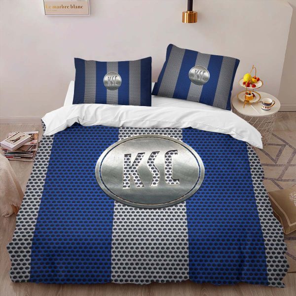 Karlsruher SC KSC blue white metal mesh Kinderbettwäsche - Bettwäsche