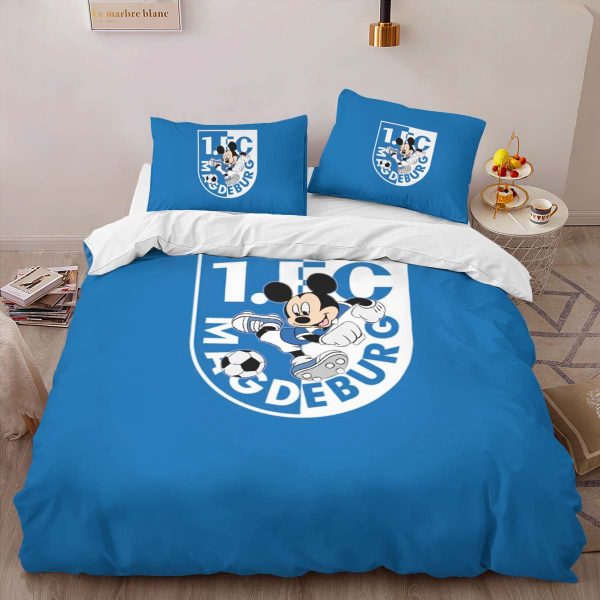 Mickey in team of FC Magdeburg Kinderbettwäsche - Bettwäsche