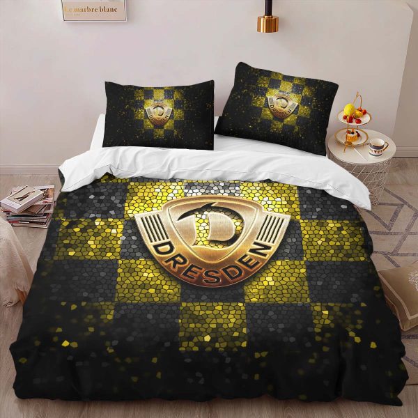 SG Dynamo Dresden yellow black checkered Kinderbettwäsche - Bettwäsche