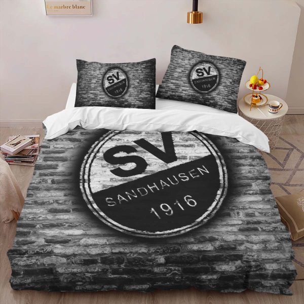 SV Sandhausen black white brick wall Kinderbettwäsche - Bettwäsche