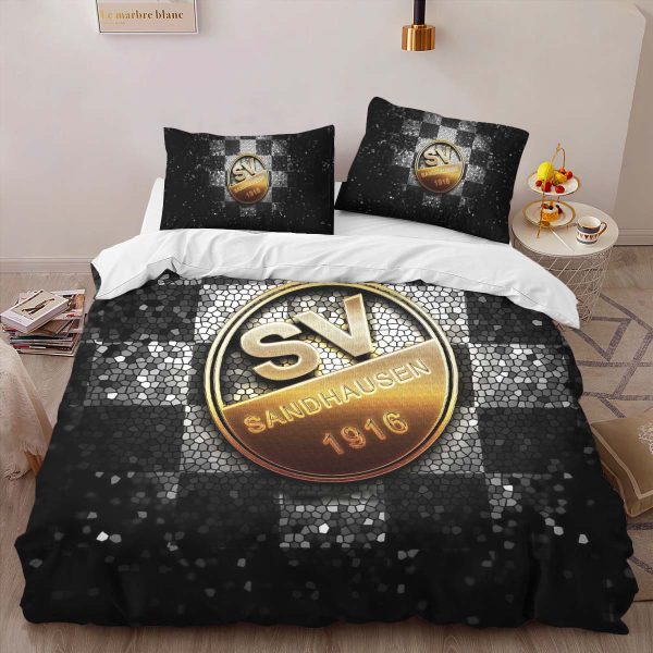 SV Sandhausen black white checkered Kinderbettwäsche - Bettwäsche