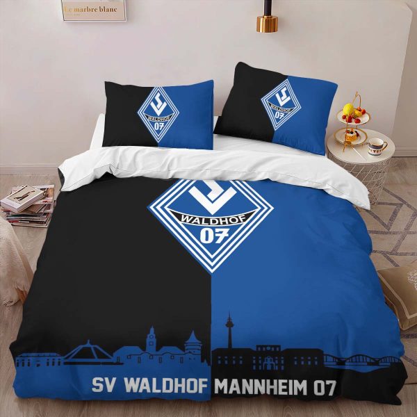 SV Waldhof Mannheim 07 black blue background SVW 02 Kinderbettwäsche - Bettwäsche