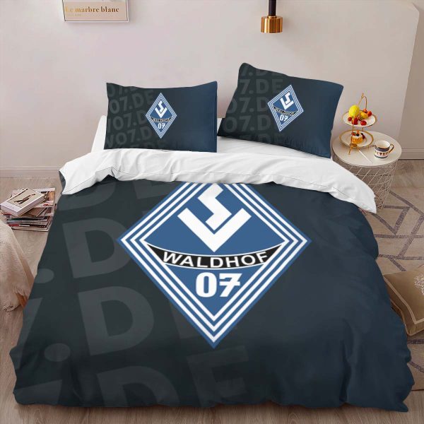 SV Waldhof Mannheim 07 black blue background SVW 03 Kinderbettwäsche - Bettwäsche