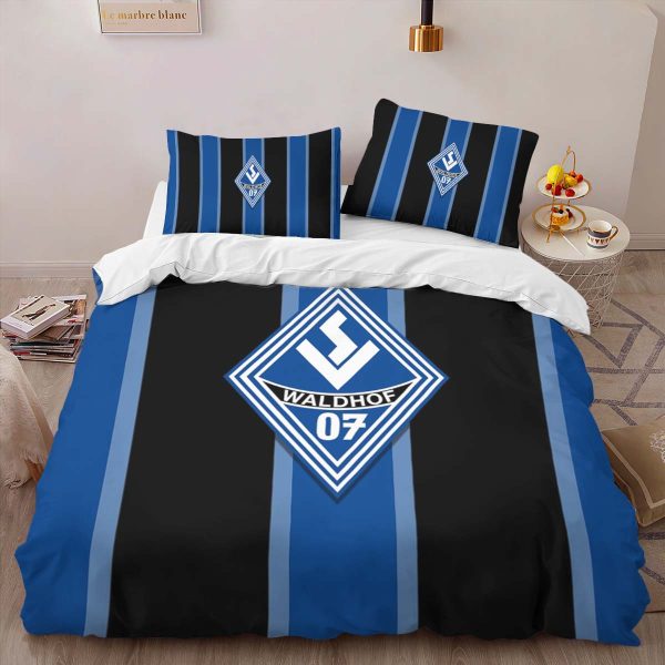 SV Waldhof Mannheim 07 black blue background SVW Kinderbettwäsche - Bettwäsche