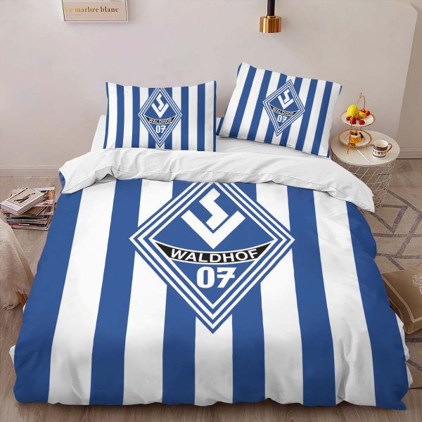 SV Waldhof Mannheim 07 white blue background SVW 01 Kinderbettwäsche - Bettwäsche