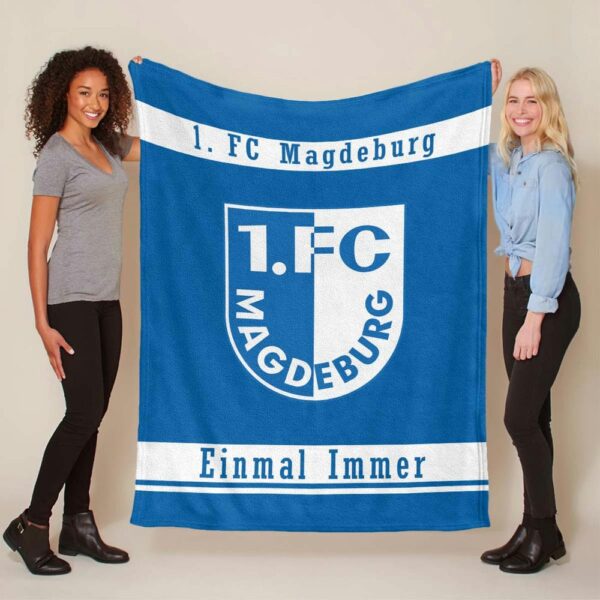 1. FC Magdeburg Einmal Immer Fußballverein Fleecedecke - Decke