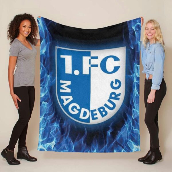 1. FC Magdeburg blaues Feuer Fleecedecke - Decke