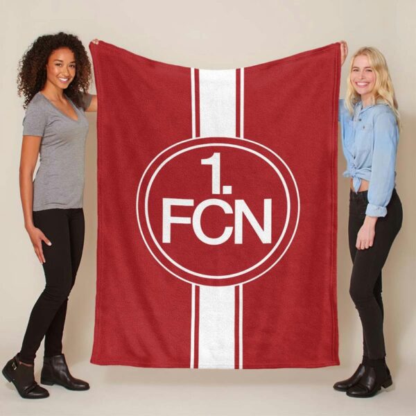 1. FC Nürnberg schwarz weiß Gestreift Fleecedecke - Decke