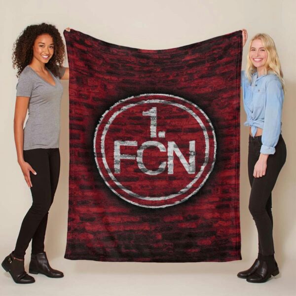 1. FC Nürnberg kastanienbraune Backsteinmauer Fleecedecke - Decke