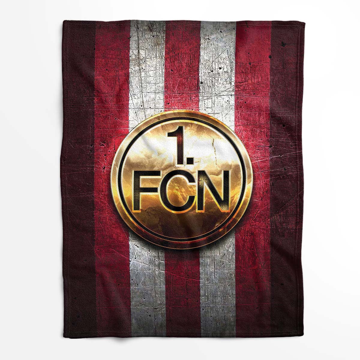 1. FC Nürnberg roter Metallhintergrund Fleecedecke - Decke – Bild 2