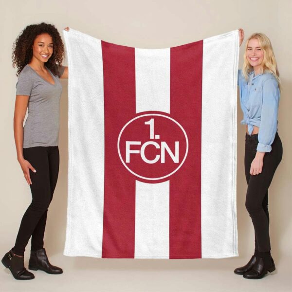 1. FC Nürnberg weiß-rot Fleecedecke - Decke