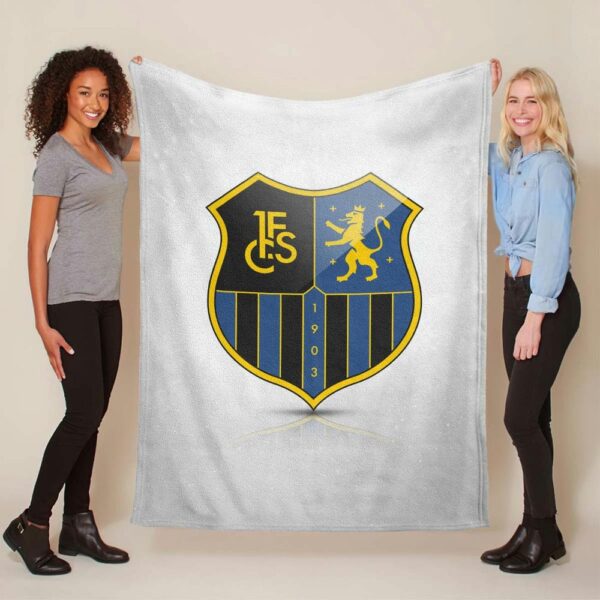 1. FC Saarbrücken weißer Hintergrund Fleecedecke - Decke