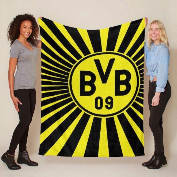 Borussia Dortmund BVB Schwarz Gelb Hintergrund 02 Fleecedecke - Decke