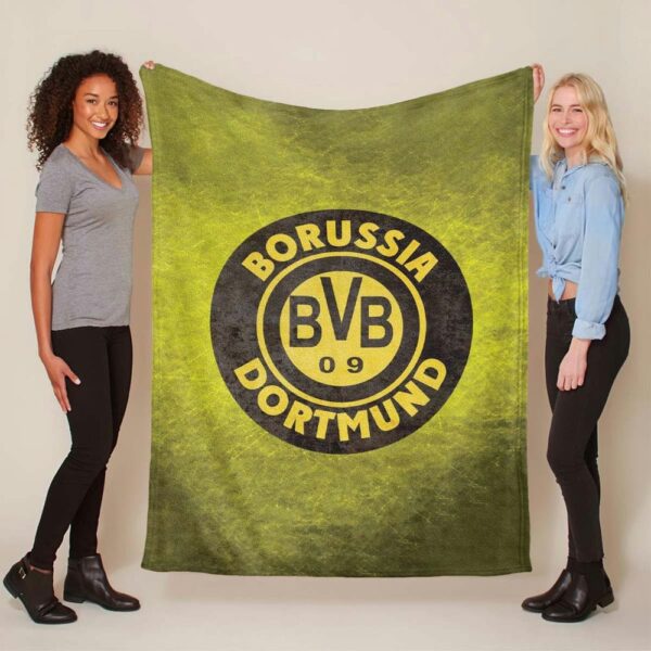 Borussia Dortmund BVB einzigartiger gelber Hintergrund Fleecedecke - Decke