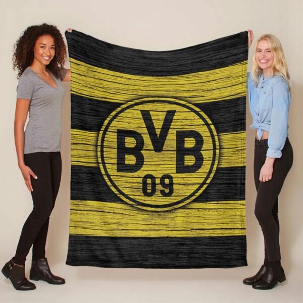 Borussia Dortmund BVB Holz Fleecedecke - Decke