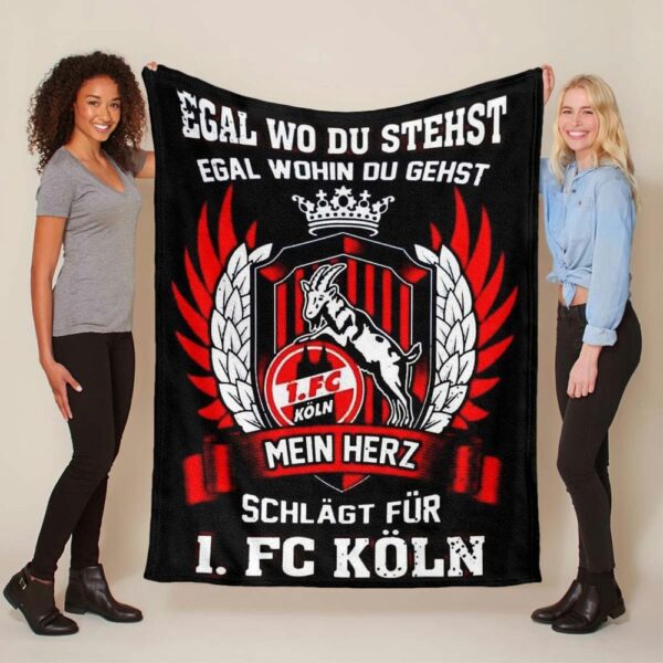 Egal wo du stehst egal wohin du gehst 1. FC Köln Fleecedecke - Decke