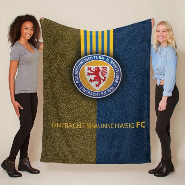 Eintracht Braunschweig Blau Gelb 02 Fleecedecke - Decke