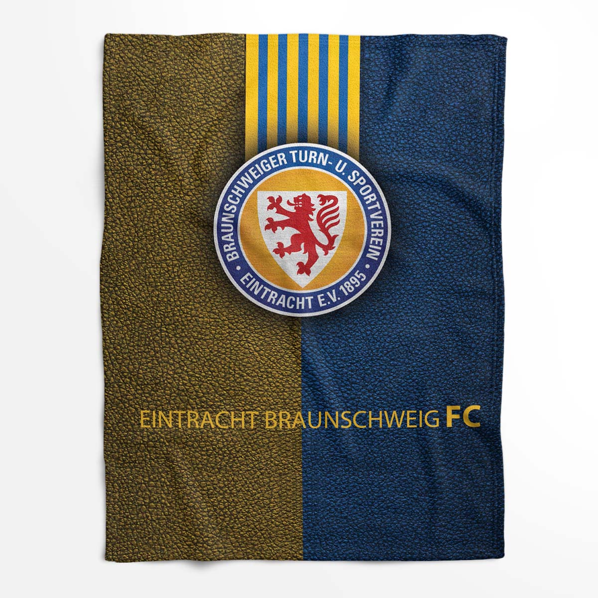Eintracht Braunschweig Blau Gelb 02 Fleecedecke - Decke – Bild 2