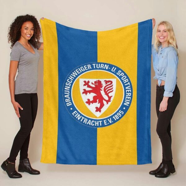 Eintracht Braunschweig Blau Gelb 04 Fleecedecke - Decke