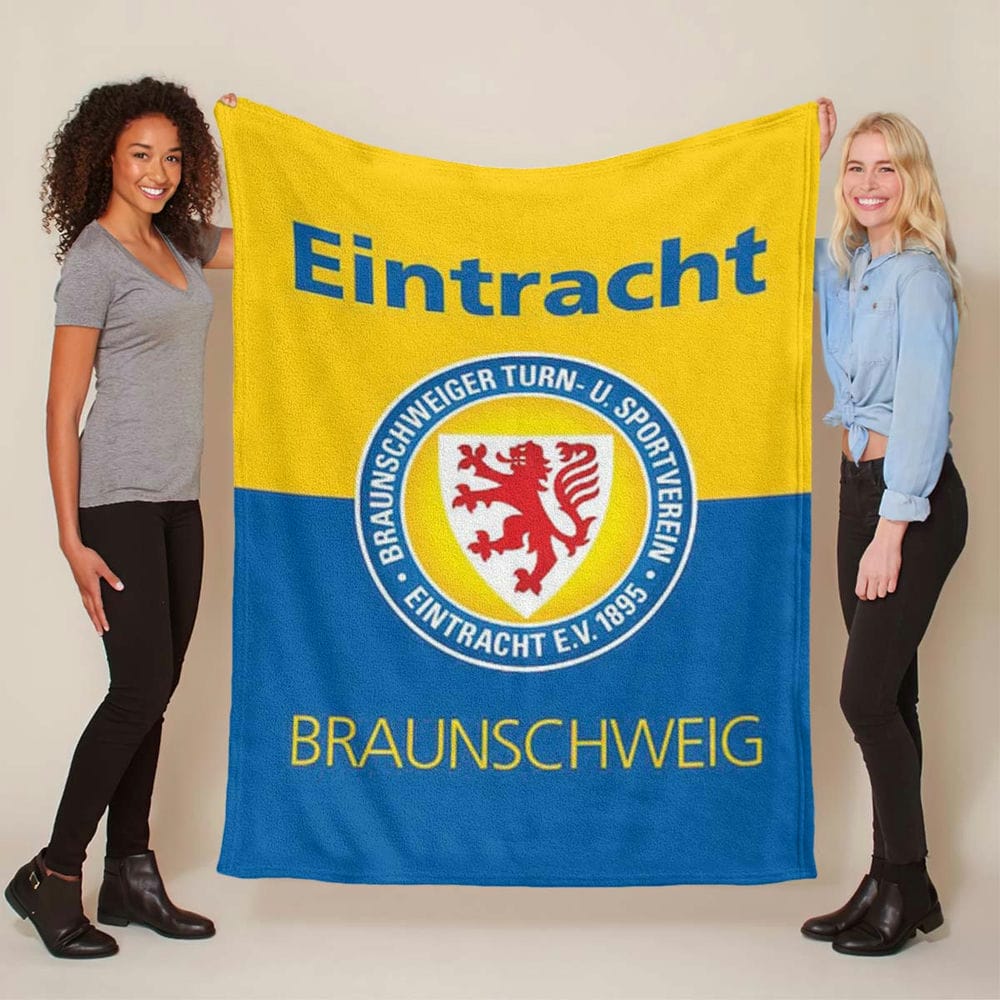 Eintracht Braunschweig Blau Gelb 06 Fleecedecke - Decke