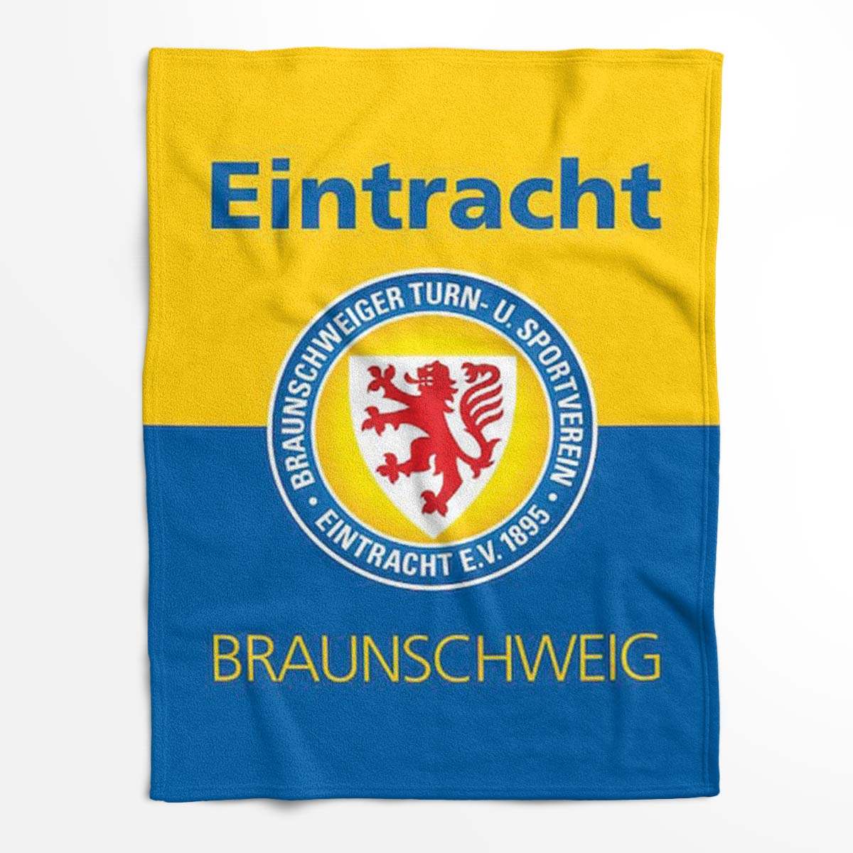 Eintracht Braunschweig Blau Gelb 06 Fleecedecke - Decke – Bild 2