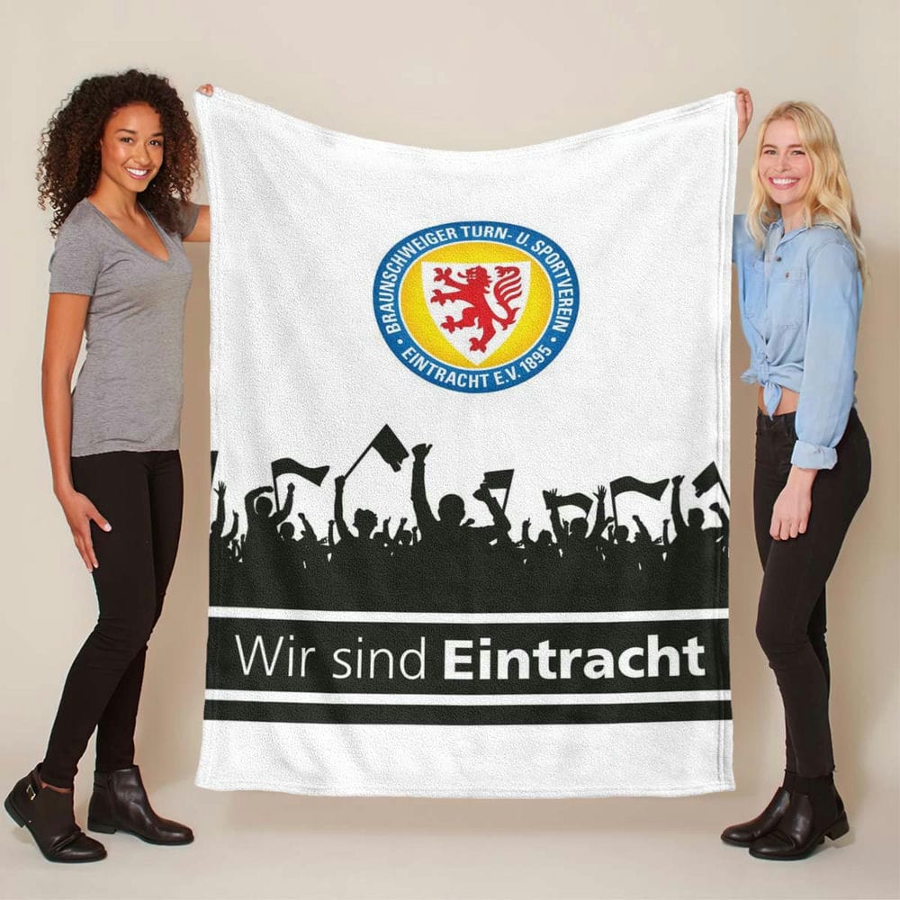 Eintracht Braunschweig Blau Gelb 08 Fleecedecke - Decke