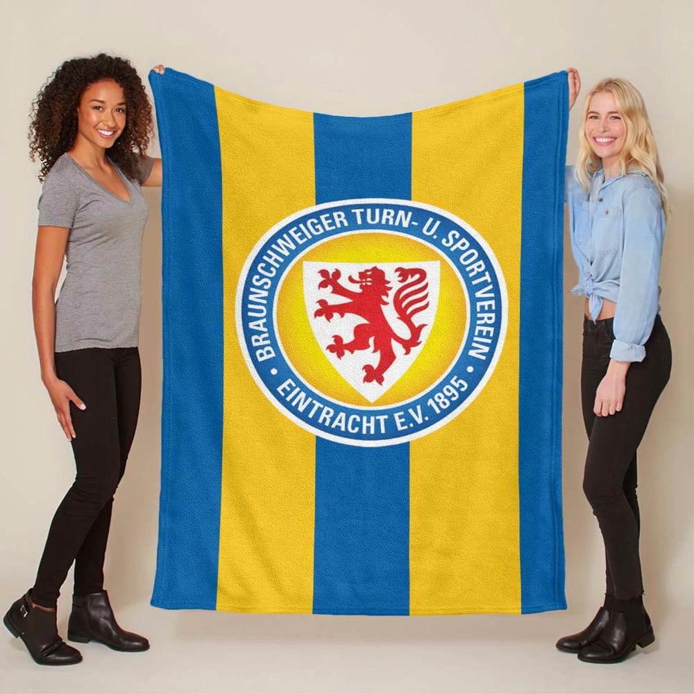 Eintracht Braunschweig Blau Gelb 09 Fleecedecke - Decke