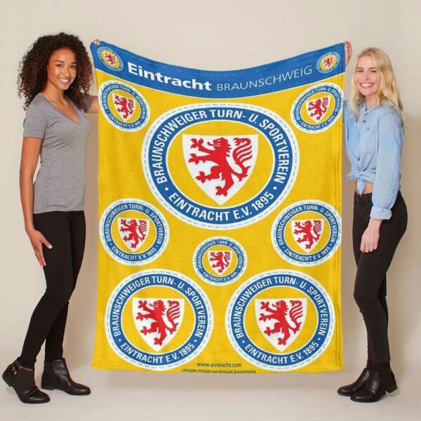 Eintracht Braunschweig Blau Gelb 12 Fleecedecke - Decke