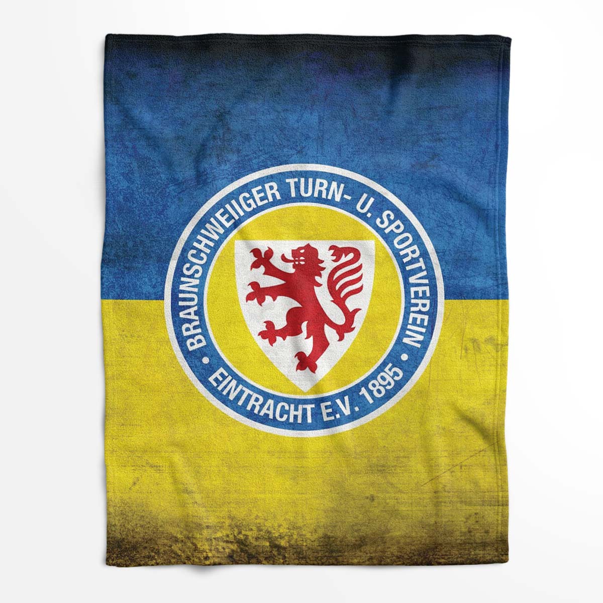 Eintracht Braunschweig Blau Gelb 3 Fleecedecke - Decke – Bild 2