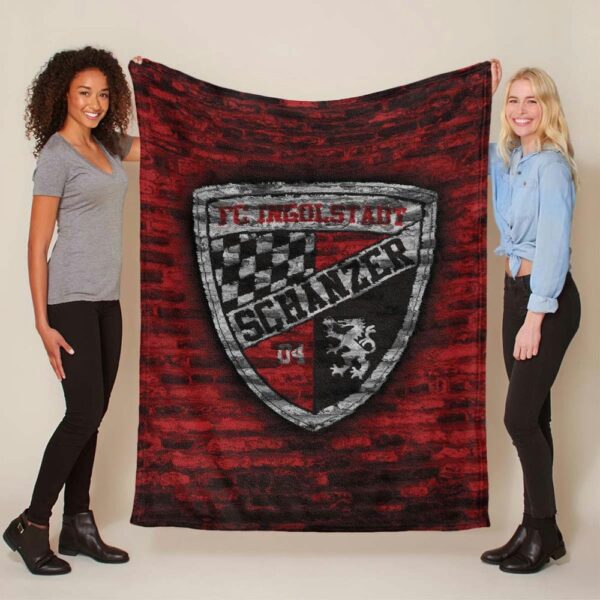 FC Ingolstadt Schanzer 04 rote Backsteinmauer Fleecedecke - Decke