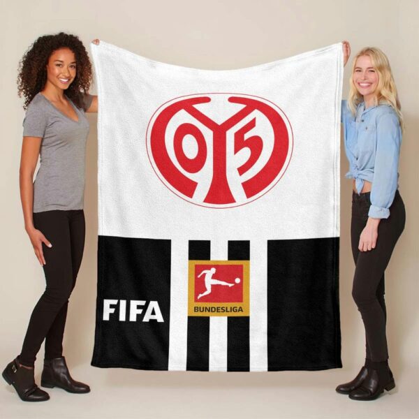 FSV Mainz 05 schwarz rot 1001 Fleecedecke - Decke